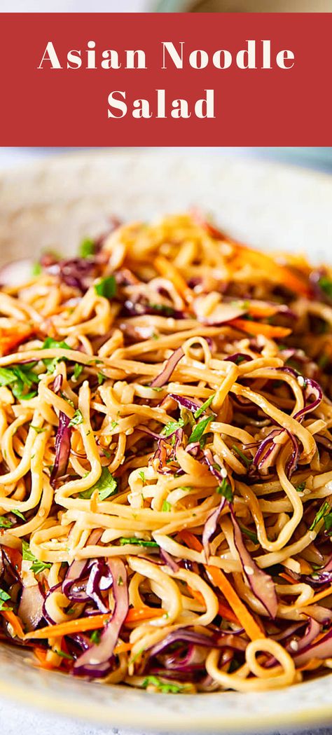 Asian Noodle Salad in Peanut Dressing Pasta, Foodies, Sauces, Healthy Recipes, Stir Fry, Lunches, Pizzas, Ramen, Asian Noodle Salad