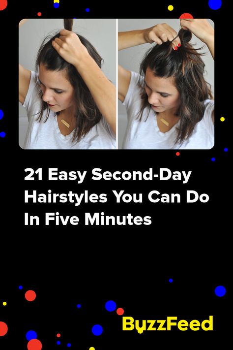 Diy, Quick Work Hairstyles, 5 Minute Hairstyles, Easy Work Updos, Easy Work Hairstyles, Easy To Do Hairstyles, Easy Hairstyles For Work, Second Day Hairstyles, Easy Mom Hairstyles