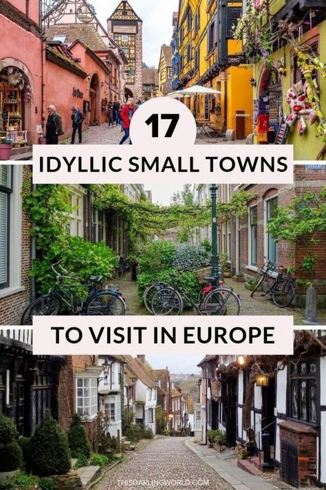 Aug 26, 2019 - There's something magical about European small towns. Here are 17 small towns in Europe that have inspired me most, and some hidden gems I'd love to visit. Destinations, Travel Destinations, Minnesota, Camping, Europe Destinations, European Travel, Paris, Small Towns, Europe Travel Tips