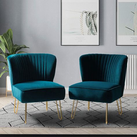 Accent Chair Set, Upholstered Side Chair, Armless Accent Chair, Upholstered Accent Chairs, Accent Chairs For Living Room, Accent Side Chair, Living Room Chairs, Accent Chairs, Single Sofa