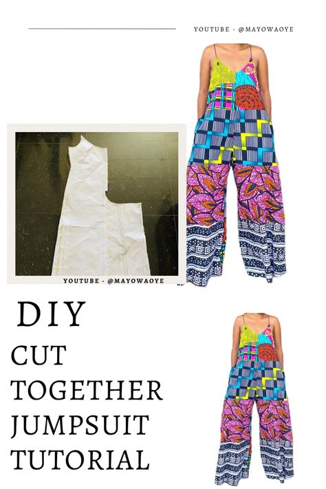 How to sew a wide leg jumpsuit step by step Quilting, Diy Jumpsuit Pattern, Diy Romper Women Pattern, Jumpsuit Sewing Pattern, Diy Sewing Clothes, Jumpsuit Pattern Sewing Free, Jumpsuit Pattern Sewing, Sewing Clothes, Clothes Sewing Patterns