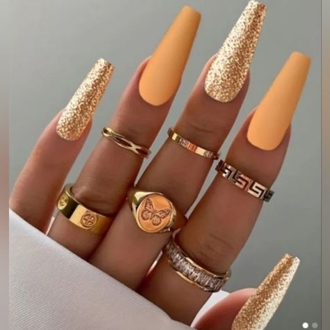 Gorgeous Press On Or Glue On Nails! Use The Free Glue To Wear Up To 2 Weeks Or The Glue Strips For Up To 5 Days. 24 Nails In A Set. Sooo Easy To Use! 10 Min Or Less! Bundle A Few Sets From My Closet For A Generous Offer ! **Always Bogo Buy2 Get1 Free- @Pepepizzazz **I Accept Reasonable Offers *** Bundle! The More You Bundle The Better The Discount Nail Designs, Coffin Press On Nails, Fake Nails With Glue, Press On Nails, Nail Tips, Nails Inspiration, Matte Acrylic Nails, Nail Length, Dope Nails