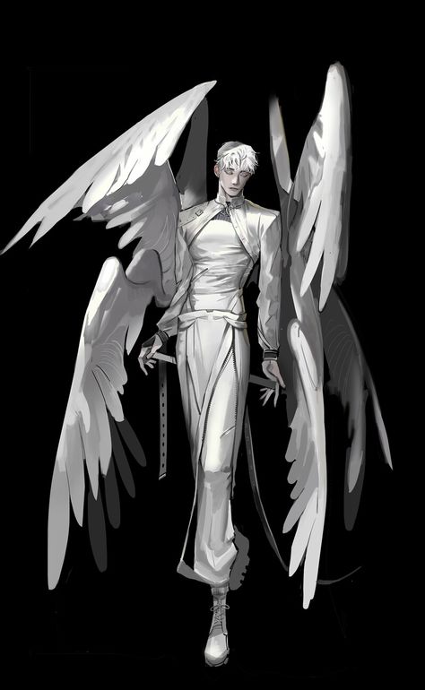 ArtStation - ANGEL Angel Illustration, Angel Drawing, Biblical Art, Angel And Devil, Creature Concept Art, Character Design Male, Angel Art, Anime Angel, Art Inspiration Drawing