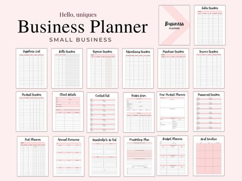 Art, Business Planner Free, Business Daily Planner, Business Planner, Small Business Plan Template, Small Business Organization, Small Business Plan, Business Tracker, Budget Planner