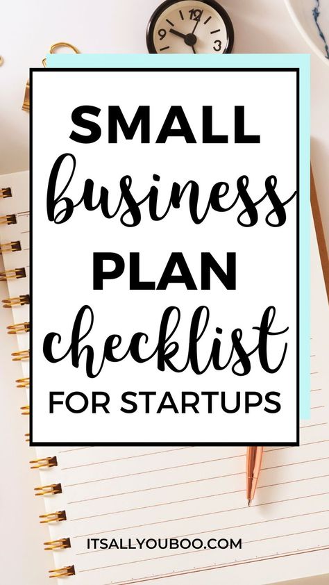 small business plan checklist for startups with a notepad and pen Small Business To Start, Small Business Start Up, Small Business Ideas List, Small Business Funding, Small Business Plan Template, Start A Business From Home, Small Business Plan, Small Business Organization, Business Ideas For Beginners