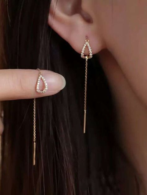 Bijoux, Chain Earrings, Gold Chain Earrings, Gold Earrings Dangle, Jewelry Earrings, Unique Earrings, Gold Earrings, Gold Pendant Jewelry, Gold Earrings Designs