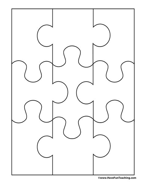Diy, Pre K, Puzzle Piece Template, Large Puzzle Pieces, Puzzle Piece Crafts, Puzzle Crafts, Puzzle Art, Puzzle Pieces, Puzzle