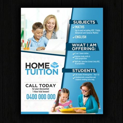 Create a Home Tuition Flyer Postcard, flyer or print contest design#postcard#flyer#emilyleo English, Tuition Flyer, Tuition Centre, Tuition Advertisement, Home Tuition Poster, School Tuition, Contest Design, Tuition Poster Design, Tuition Poster