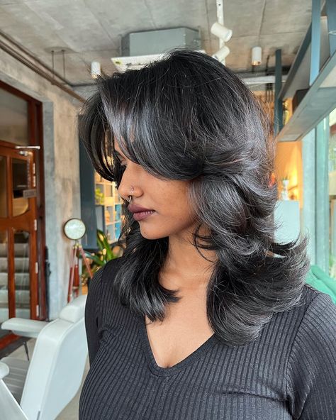 Ever feel like going wild and wolfing out? Well, now you literally can with the wolf cut, a sexy shaggy organized mess of a haircut that looks great on everyone. Click the article link for more photos and inspiration like this // Photo Credit: Instagram @urbanrituals_clt // #shortwolfcut #wolfcut #wolfcutcurlyhair #wolfcutfemale #wolfcuthair #wolfcuthairstyle #wolfcutlonghair #wolfcutmen Balayage, Shaggy Haircuts, Shag Hairstyles, Long Shaggy Haircuts, Thick Hair Styles, Shaggy Long Hair, Haircuts With Bangs, Layered Haircuts For Medium Hair, Shaggy