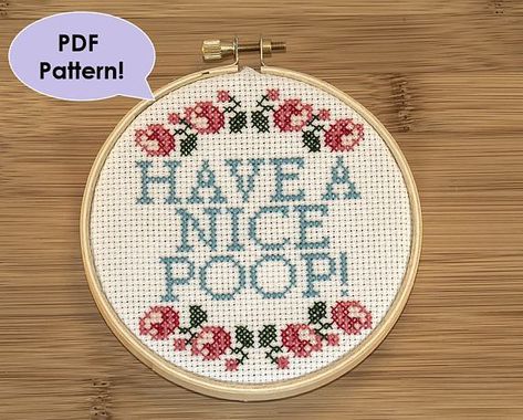 Cross Stitch Patterns that are Inappropriate but Fabulous: These patterns are not for the faint of heart. If you are easily offended please don't open these. Click through for a full list of inappropriate cross stitch patterns. | www.sewwhatalicia.com Embroidery Designs, Cross Stitch Patterns, Counted Cross Stitch Patterns, Counted Cross Stitch, Cross Stitch Hoop, Cross Stitch Embroidery, Cross Stitch Designs, Stitch Patterns, Funny Cross Stitch Patterns