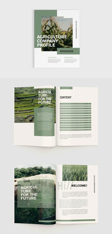 Agriculture Company Profile Template INDD - 20 pages Brochure Design, Inspiration, Brochures, Rochdale Fc, Design, Web Design, Ideas, Company Brochure Design, Company Brochure
