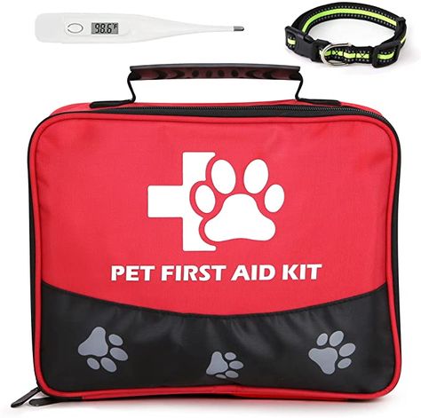Pet Supplies : JUSAID Pet First Aid Kit, 105 Piece Nursing Supplies with Emergency Collar, First Aid Instructions and More Ideal for Home, Office, Travel, Car, Hiking, Any Emergencies for Pets, Dogs, Cats : AmazonSmile Pet Supplies, Pet Emergency Preparedness, Pet Travel, Dog Emergency, Dog Daycare Business, Cat Care, Pet Health Record, Adventure Medical Kits, Homeless Bags
