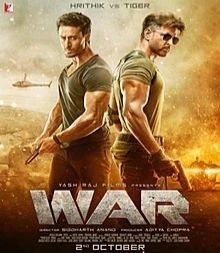 War is an upcoming Indian Hindi-language action thriller film directed by Siddharth Anand and starring Hrithik Roshan and Tiger Shroff in lead roles, with Vaani Kapoor portraying the female lead and Ashutosh Rana, Anupriya Goenka, and Dipannita Sharma appearing in supporting roles. Produced by Aditya Chopra under his banner Yash Raj Films, the film follows a man who and his guru have a face-off when they get pitted against each other. . Directed by- Siddharth Anand Produced by- Aditya Chopra Wri Films, Youtube, Bollywood, India, Hindi Movies Online, Hindi Movies Online Free, Hindi Movies, Indian Movies, Bollywood Movies