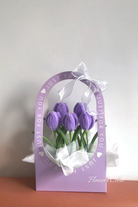 purple tulip flowers Floral, Bouqet, Hoa, Unique, Bouquet, Deko, Basteln, Bloemen, Handmade
