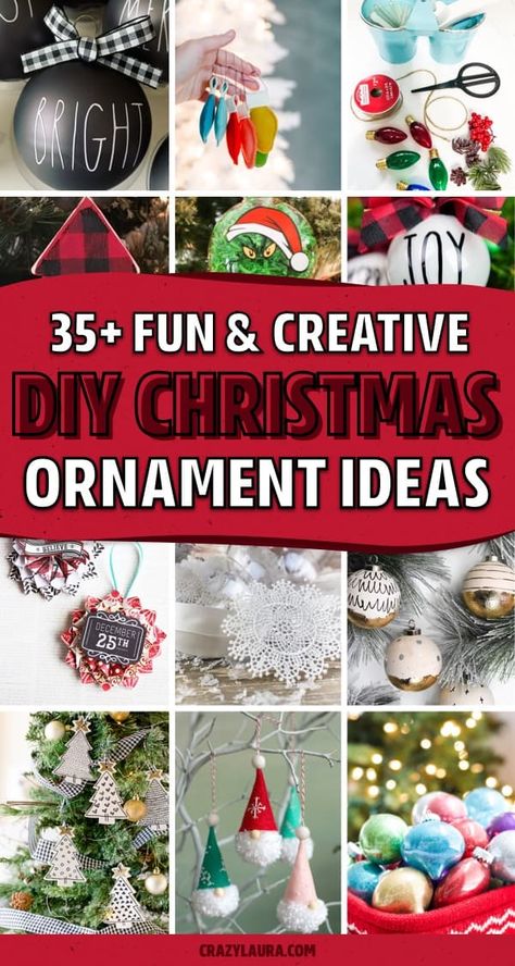 Want to make your own DIY Christmas ornaments this holiday season?! Check out these super fun and creative tutorials showing you exactly how to make your own homemade ornaments for your tree! #christmasornament #diyornament #diychristmas #christmascrafts Natal, Diy, Winter, Diy Christmas Ornaments Easy, Diy Christmas Tree Ornaments, Diy Christmas Tree, Diy Christmas Ornaments, Christmas Tree Ornaments To Make, Homemade Christmas Ornaments Diy