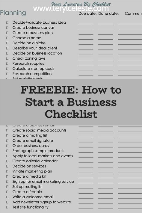Start an online business printable checklist. Start your work from anywhere business with this free printable pdf Crafts, Ideas, Business Checklist, Small Business Plan Template, Small Business Management, Business Planner Free, Small Business Plan, Free Business Tools, Business Planning