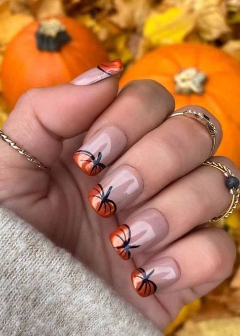Get into the fall and Halloween spirit with our unique pumpkin nail art designs. Perfect for adding a seasoned flair and spooky touch to your nail designs! Ideas, Halloween, Thanksgiving, Art, Halloween Nail Designs, Halloween Nail Art, Pumpkin Nail Designs, Pumpkin Nail Art, Halloween Press On Nails