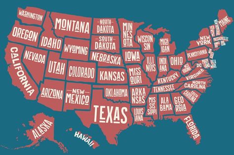 How well do you really know the names of the states? Minnesota, Ohio, Colorado, Florida, Tennessee, Us State Map, United States Map, United States, United States Of America