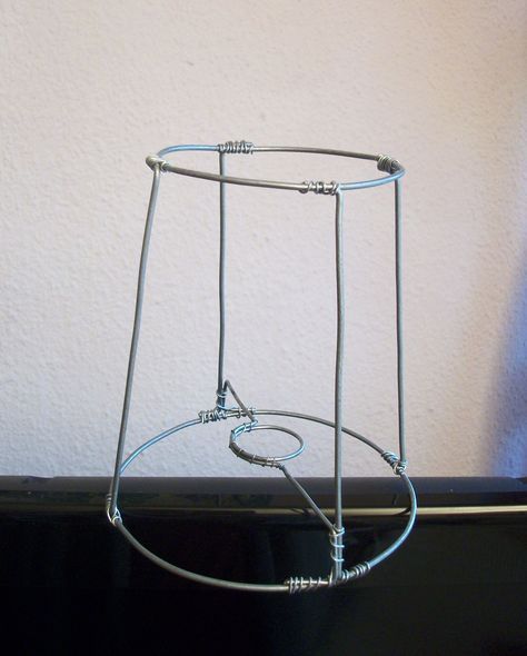 Hand made lampshade frame Horn, Wire Lampshade, Wire Frame, Lamp Shade Frame, Diy Lamp Shade, Paper Lampshade, Make A Lampshade, Lampshade Makeover, Diy Lighting