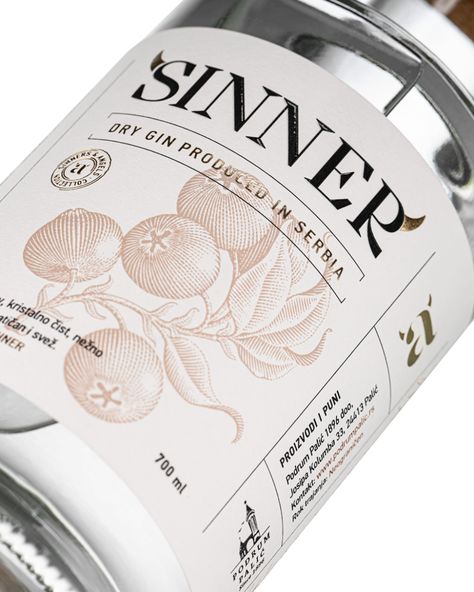 (60) Sinner Gin – Packaging Of The World Packaging, Gin, Alcohol, Whisky Packaging, Wine Packaging, Drinks Packaging Design, Gin Bottles, Alcohol Packaging Design, Wine Brands