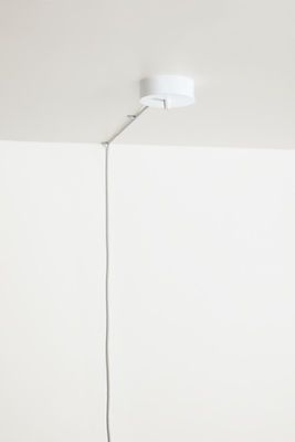 If you love pendant lights but can’t hardwire them into your ceiling, here is an ingenious solution. Tandem turns any pendant light into a plug-in light fixture. Simply mount the canopy to your ceiling, hardwire your pendant to it, and then plug in the 20-foot fabric-wrapped cord. Three included clips keep the cord in place. Welded in Minnesota, Tandem features a durable, powder-coated steel plate and a dimmer on the cord. Tandem, Chandeliers, Plug In Chandelier, Plug In Pendant Light Bedroom, Plug In Pendant Light, Pendant Lights & Chandeliers, Pendant Lighting Bedroom, Ceiling Lights, Pendant Chandelier