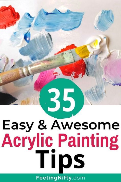 Diy, Painting Techniques, Acrylics, Acrylic Painting For Beginners, Acrylic Painting Lessons, Beginner Painting, Painting Lessons, Diy Painting, Learn To Paint