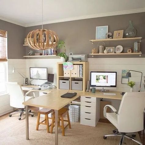 Home office two desks