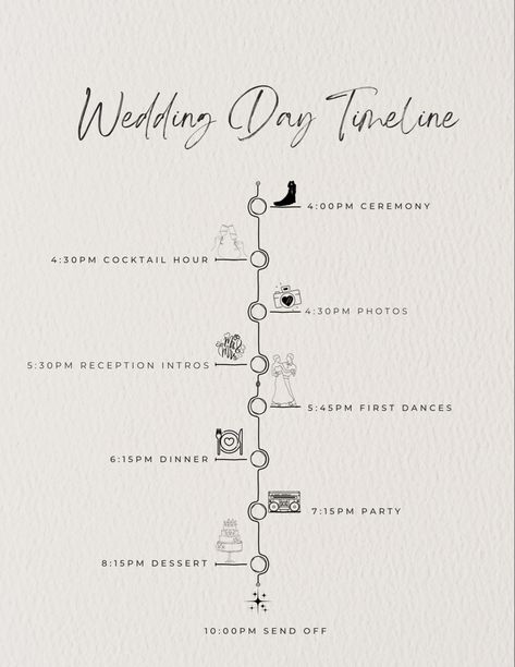 Wedding Schedule, Wedding Day Timeline, Wedding Timeline, Wedding Agenda, Wedding Timeline Template, Wedding Reception Timeline, Wedding Activities, Wedding Planning Timeline, Timeline For Wedding Day