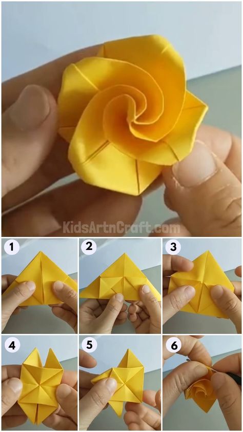 How to Make Origami Rose Easy Tutorial For Beginners Check more at https://www.kidsartncraft.com/origami-rose-craft-tutorial/ Origami, Diy, How To Make Origami, Easy Origami Rose, Origami For Beginners, Origami Flowers, Origami Crafts Diy, Easy Paper Crafts, Origami Easy