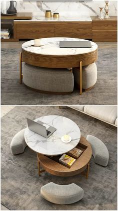 18 stunning coffee tables with built-in storage - Living in a shoebox Coffee Tables, Coffee Table With Storage, Coffee Table Design, Diy Furniture Table, Stylish Coffee Table, Furniture Storage, Table Furniture, Couchtisch Diy, Coffee Desk