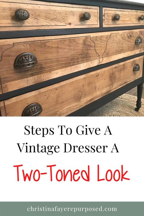 Furniture Redo, Crafts, Refinished Dresser Diy, Dresser Refinish, Antique Dresser Makeover, Dressers Makeover, Antique Dresser Redo, Vintage Dresser Makeover, Repurposed Dresser