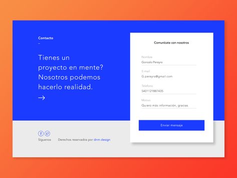 Contact form design, web user interface by Diego Morrongiello on Dribbble Form Design, Design, Interface Design, Web Design, Contact Us, Contact Form, Contact Us Page Design, Contact Page, Login