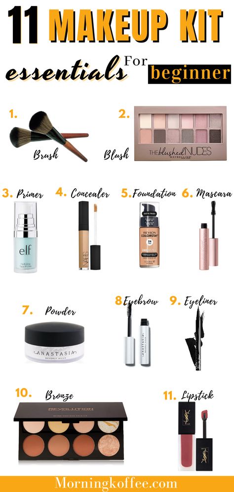 #makeupkit #makeupkitessentials #makeupforbenginners #makeupessentialsforbeginner Make Up Products, Concealer, Mascara, Best Makeup Products, Makeup List, Basic Makeup Kit, Makeup Kit Essentials, Best Makeup Primer, Foundation Concealer