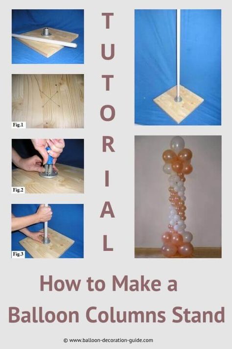 For air filled balloon columns you need a sturdy base. In a few easy steps you can make that balloon stand yourself. Simply follow our short tutorial. Decoration, Balloon Arch Diy, Ballon Arch Diy, Balloon Garland Diy, Balloon Pillars, Balloon Columns, Ballon Stand Ideas, Ballon Column, Balloon Decorations Diy Tutorials