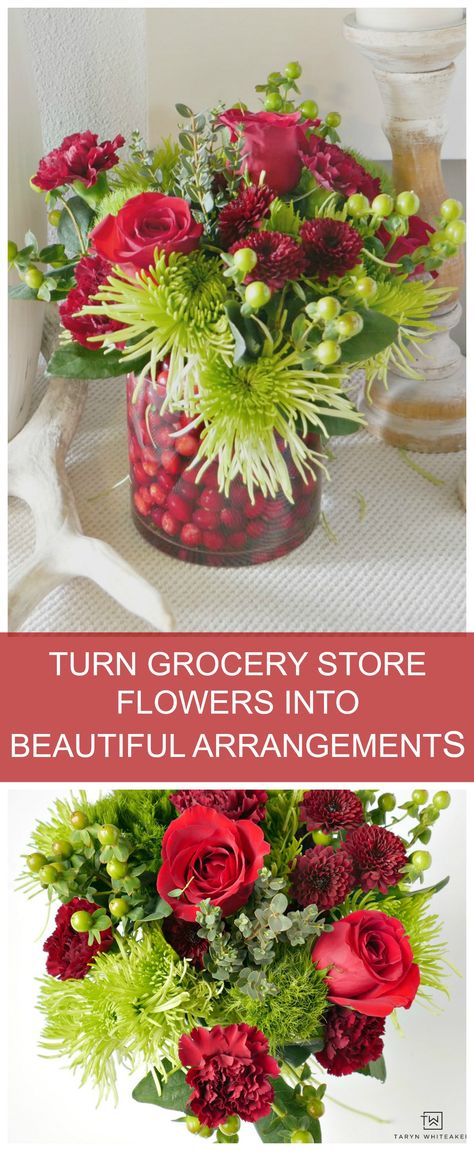 Tips for Arranging Grocery Store Flowers - Taryn Whiteaker Floral Arrangements, Floral Arrangements Diy, Flowers Bouquet Gift, Holiday Floral Arrangements, Flower Arrangements Diy, Floral Centerpieces, Flower Arrangements Diy Vase, Flower Arrangements, Flowers Bouquet