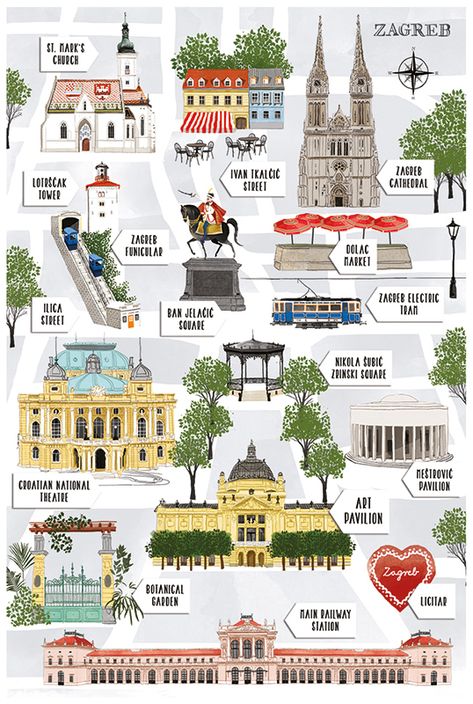 Dubrovnik, Paris, Budapest, Europe, Tourist Map, Croatia Tourism, Europe Travel, Zagreb Croatia, Croatia Holiday