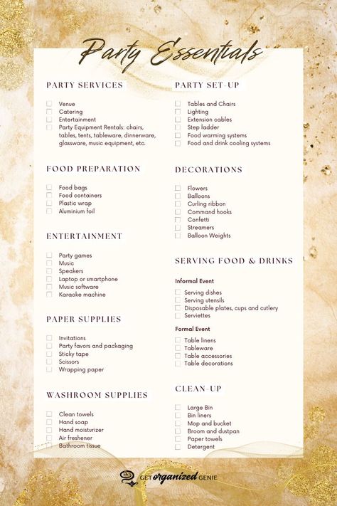 Party Essentials List Tips, Event, How To Plan, Party Planner, Party Planning, Wedding Anniversary Party, Event Checklist, Event Management, Party Planner Business