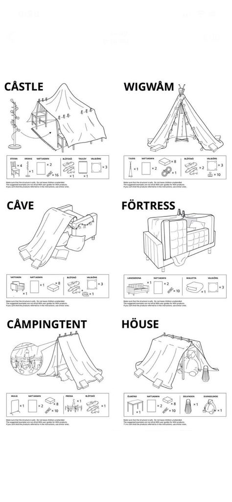 Useful Life Hacks, Ikea, Build A Fort, Indoor Games, Ikea Tent, Indoor Tent For Kids, Indoor Tents, Fort Ideas, Indoor Forts