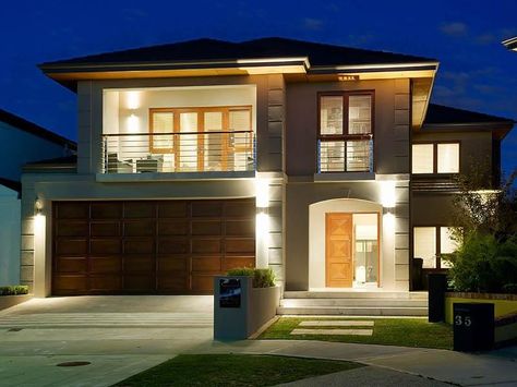 Photo of a weatherboard house exterior from real Australian home - House Facade photo 388181 House Plans, Modern House Design, Architecture, Double Storey House, Weatherboard House Exterior, Modern House Exterior, House Exterior, Modern House Plans, House Designs Exterior