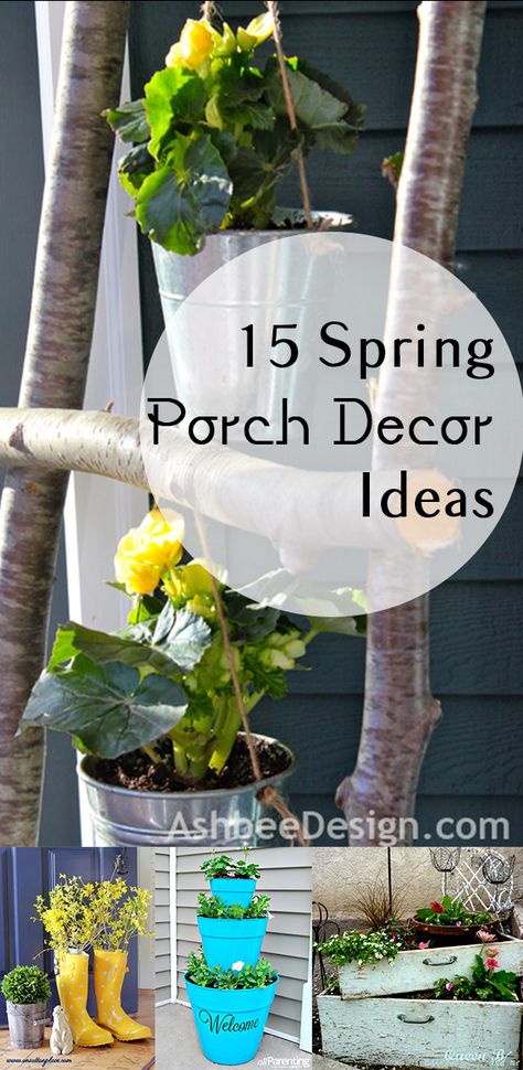 Outdoor, Gardening, Shaded Garden, Home Décor, Spring Porch Decor, Spring Porch, Garden Decor, Outdoor Decor, Porch Decorating