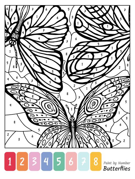Hard Color by Number Coloring Pages Colouring Pages, Color By Number Printable, Color By Numbers, Math Coloring, Adult Color By Number, Coloring Worksheets, Numbers Kindergarten, Printable Numbers, Printable Coloring