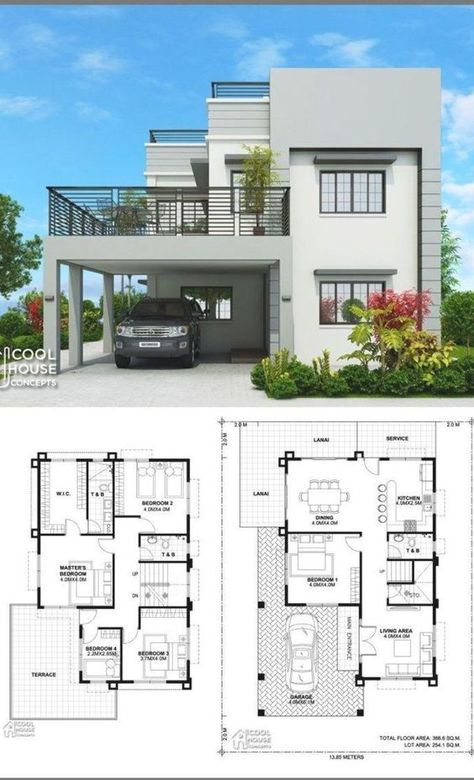 House Layout Plans, Modern House Plans, Home Design Floor Plans, Two Story House Design, 2 Storey House Design, Modern Style House Plans, Affordable House Plans, Duplex House Design, Model House Plan