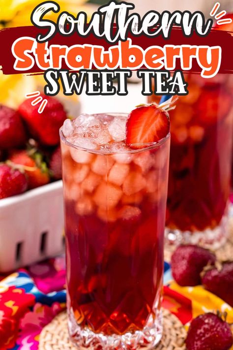 Smoothies, Desserts, Dessert, Homemade Summer Drinks, Strawberry Drink Recipes, Sweet Tea Recipes, Fruit Drinks Recipes, Summer Drink Recipes, Refreshing Drinks Recipes