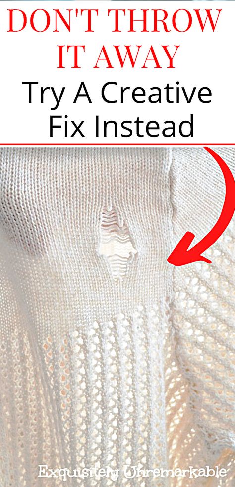 Creative fix for a sweater hole Ideas, Sewing Projects, Crafts, Quilting, Life Hacks, Sewing Techniques, Outfits, Wardrobes, Sewing Basics