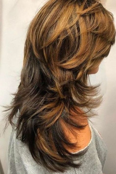 Top 22 Medium-Layered Hairstyles For A Playful & Chic Touch Long Hair Styles, Hair Styles, Gaya Rambut, Long Hair Cuts, Hair Style, Shag Hairstyles, Layered Hair, Hair Cuts, Long Shag Haircut