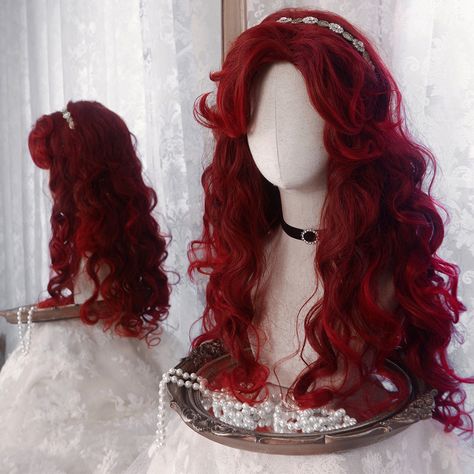 Smarter Shopping, Better Living! Aliexpress.com Wig, Wig Styles, Pink Wig, Wig Hairstyles, Long Wigs, Curly Wigs, Wigs, Red Hairstyles, Hair Wigs