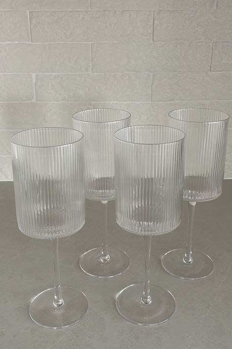 New! Linear Ribbed Goblet Wine … curated on LTK Wine Glass, Square Wine Glasses, Fancy Wine Glasses, Modern Wine Glasses, Wine Goblets, Cute Wine Glasses, Modern Wine Glass, Fluted Wine Glasses, Cocktail Glass