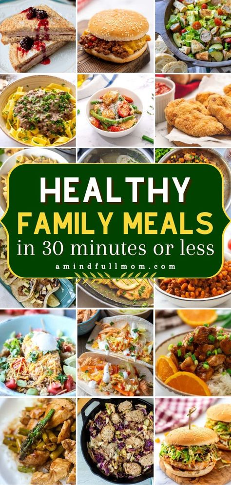 Healthy Family Meals Ready in Less than 30 Minutes, healthy recipes, healthy dinner Lunches And Dinners, Fitness, Healthy Recipes, Healthy Dinners For Families, Healthy Family Meals, Healthy Family Dinners, Healthy Dinners For Kids, Healthy Meals For Two, Healthy Kid Friendly Dinners