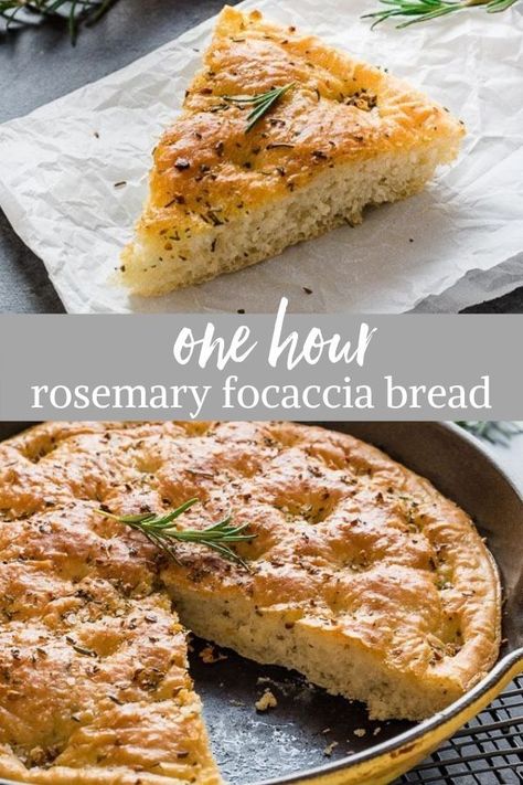 Quick Focaccia Bread Recipe, Italian Breads, Easy Focaccia, Foccacia Recipe, Easy Focaccia Bread Recipe, Bun Recipes, Vegan Breads, Rosemary Focaccia, Focaccia Bread Recipe