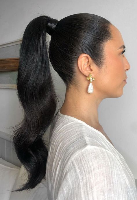 Long Hair Styles, Ponytail Hairstyles, Prom Hairstyles, Hair Styles, Hair Ideas, Peinados, Hair Ponytail, Masquerade Hairstyles, High Ponytail Hairstyles